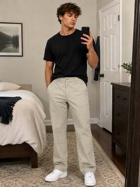 Dockers Men's Signature Khaki Classic Fit Flat Front Chino Pants